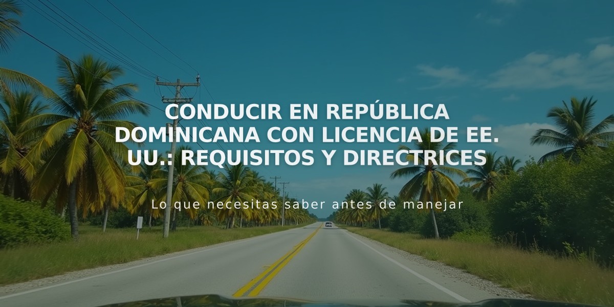 Conducir en República Dominicana con licencia de EE. UU.: Requisitos y directrices