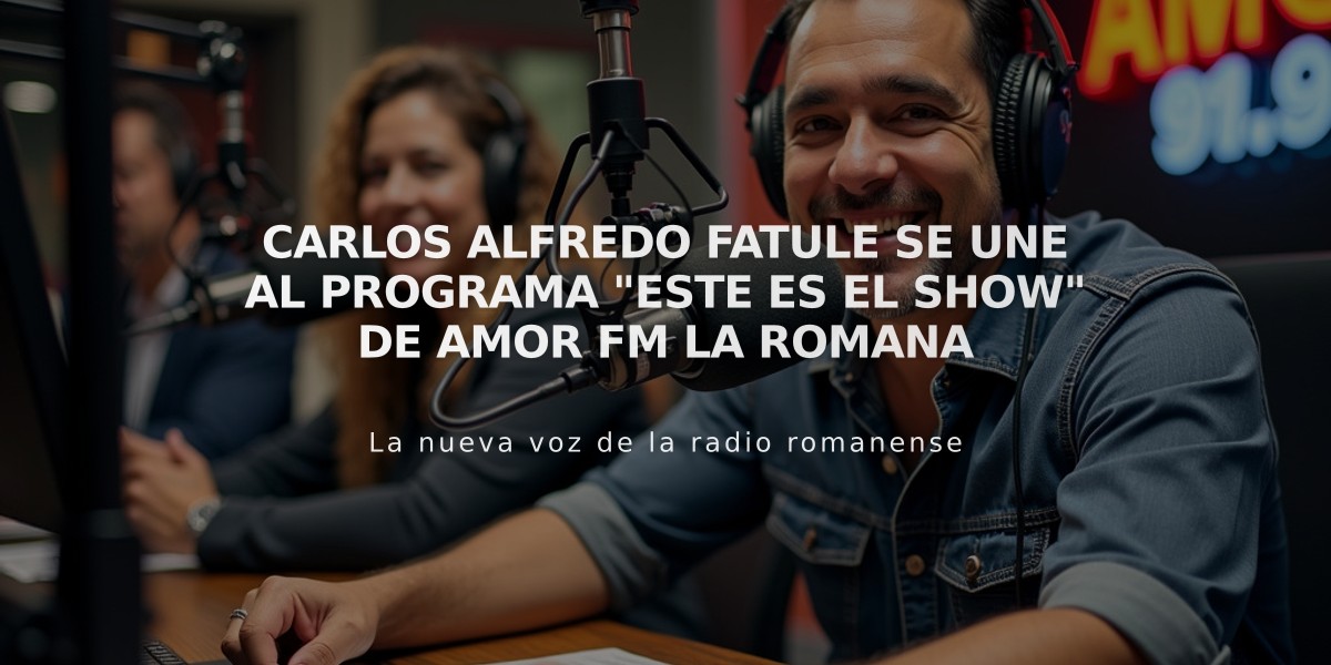 Carlos Alfredo Fatule se une al programa "Este es el Show" de Amor FM La Romana