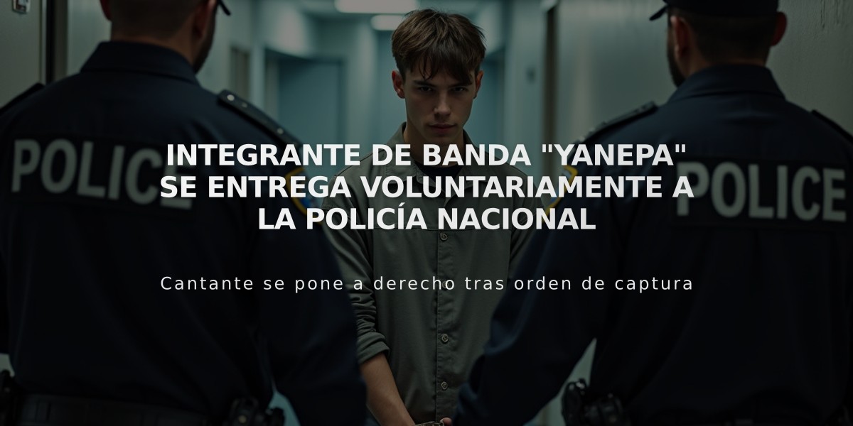 Integrante de banda "Yanepa" se entrega voluntariamente a la Policía Nacional