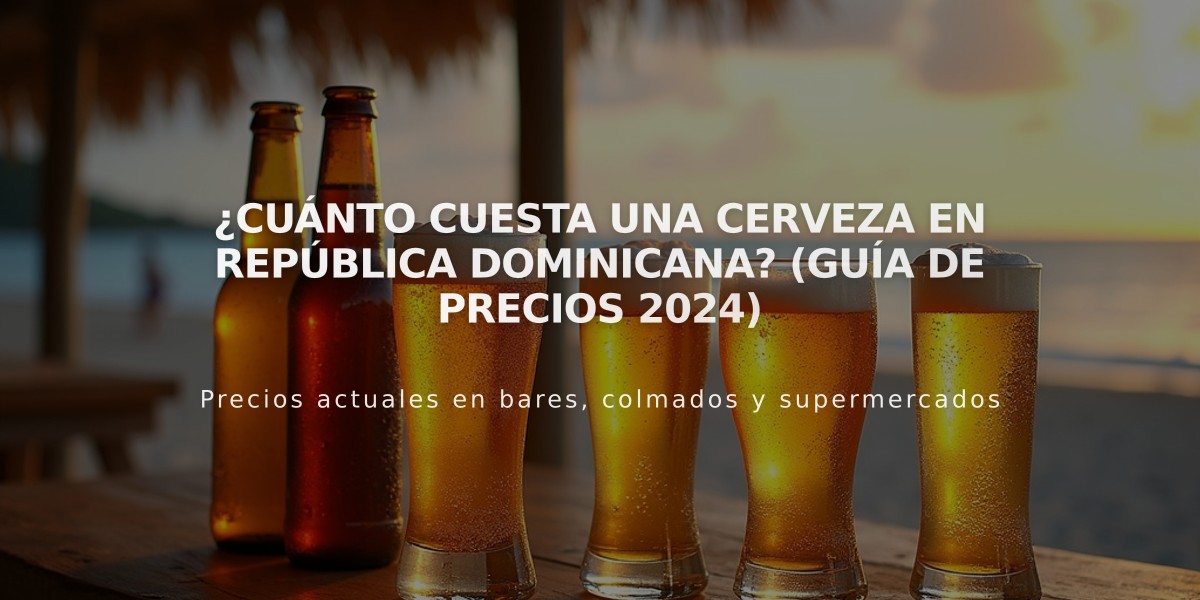 ¿Cuánto cuesta una cerveza en República Dominicana? (Guía de precios 2024)