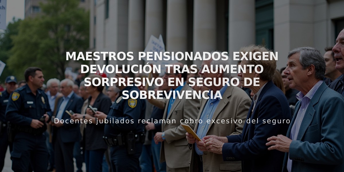 Maestros pensionados exigen devolución tras aumento sorpresivo en seguro de sobrevivencia