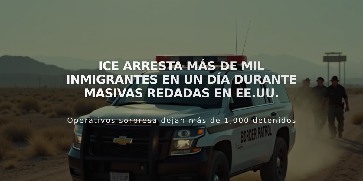 ICE arresta más de mil inmigrantes en un día durante masivas redadas en EE.UU.