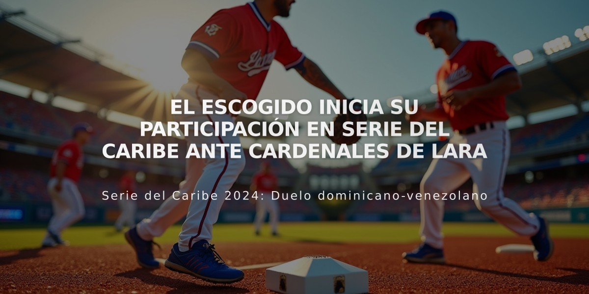 El Escogido inicia su participación en Serie del Caribe ante Cardenales de Lara