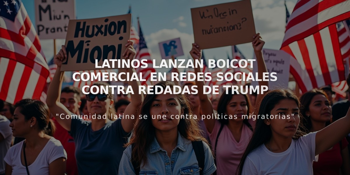 Latinos lanzan boicot comercial en redes sociales contra redadas de Trump