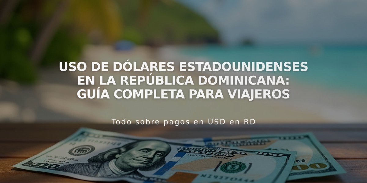 Uso de Dólares Estadounidenses en la República Dominicana: Guía Completa para Viajeros