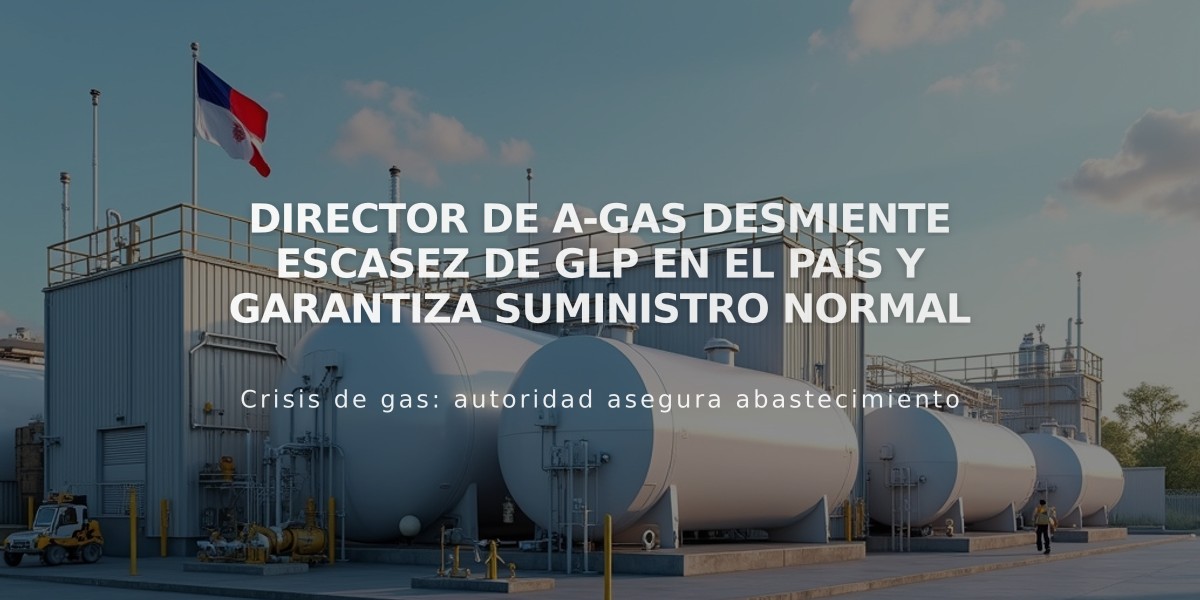 Director de A-Gas desmiente escasez de GLP en el país y garantiza suministro normal