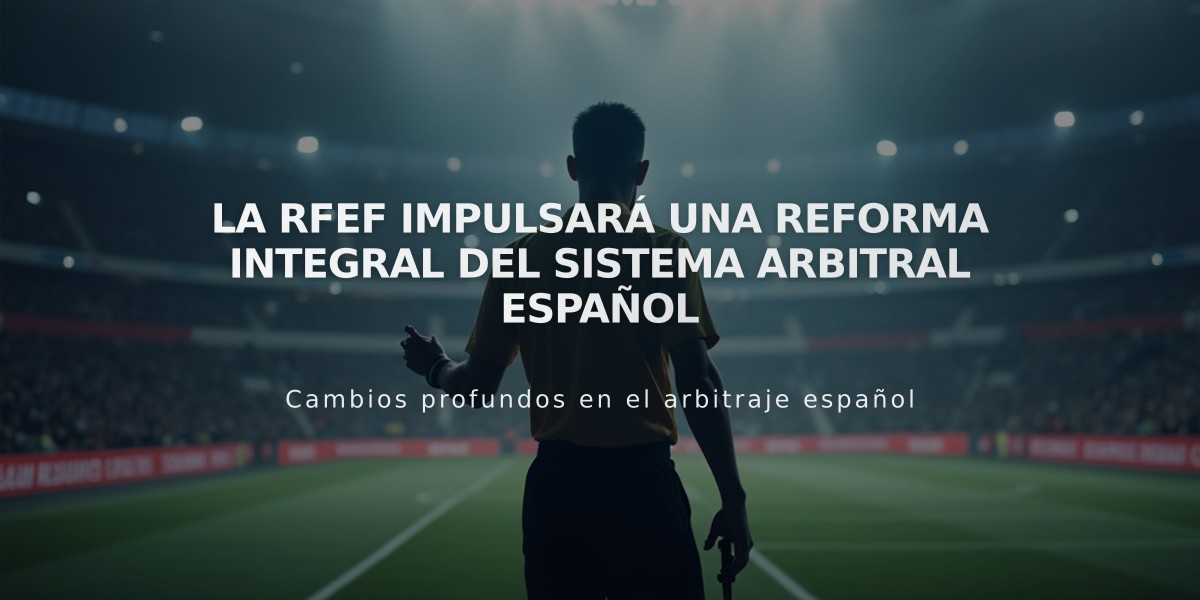 La RFEF impulsará una reforma integral del sistema arbitral español