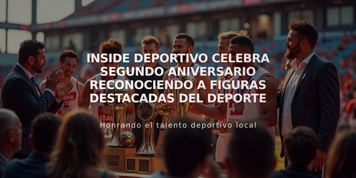 Inside Deportivo celebra segundo aniversario reconociendo a figuras destacadas del deporte