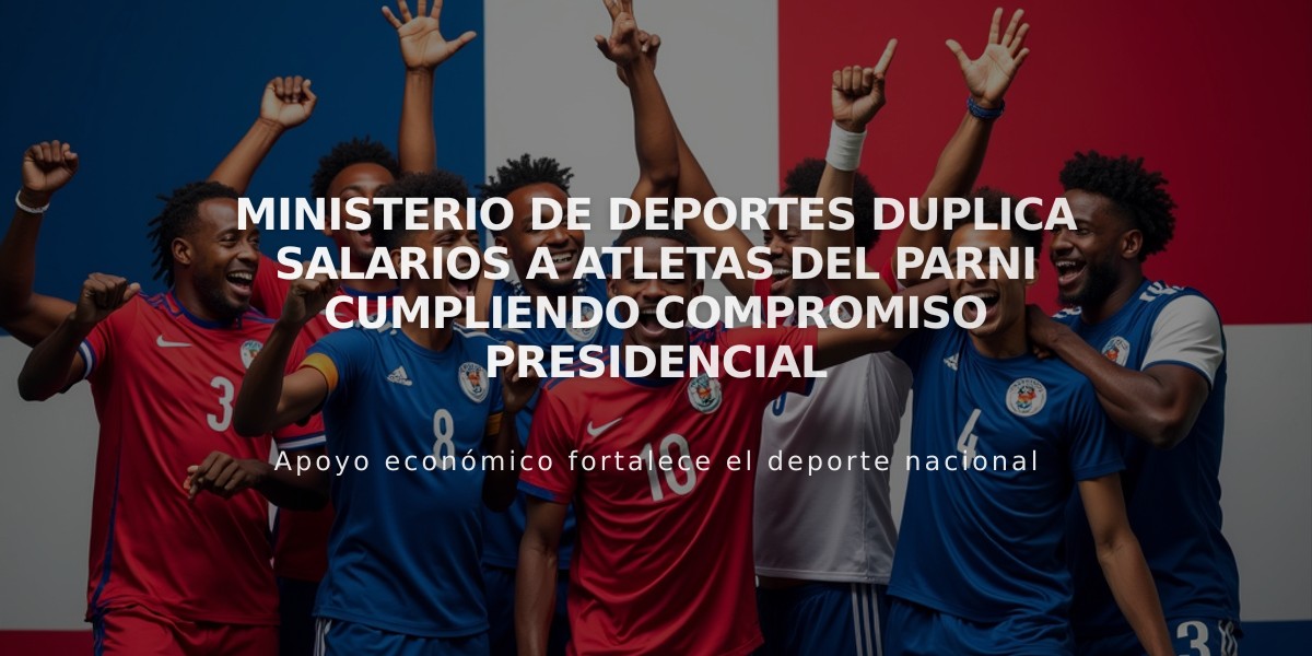 Ministerio de Deportes duplica salarios a atletas del PARNI cumpliendo compromiso presidencial