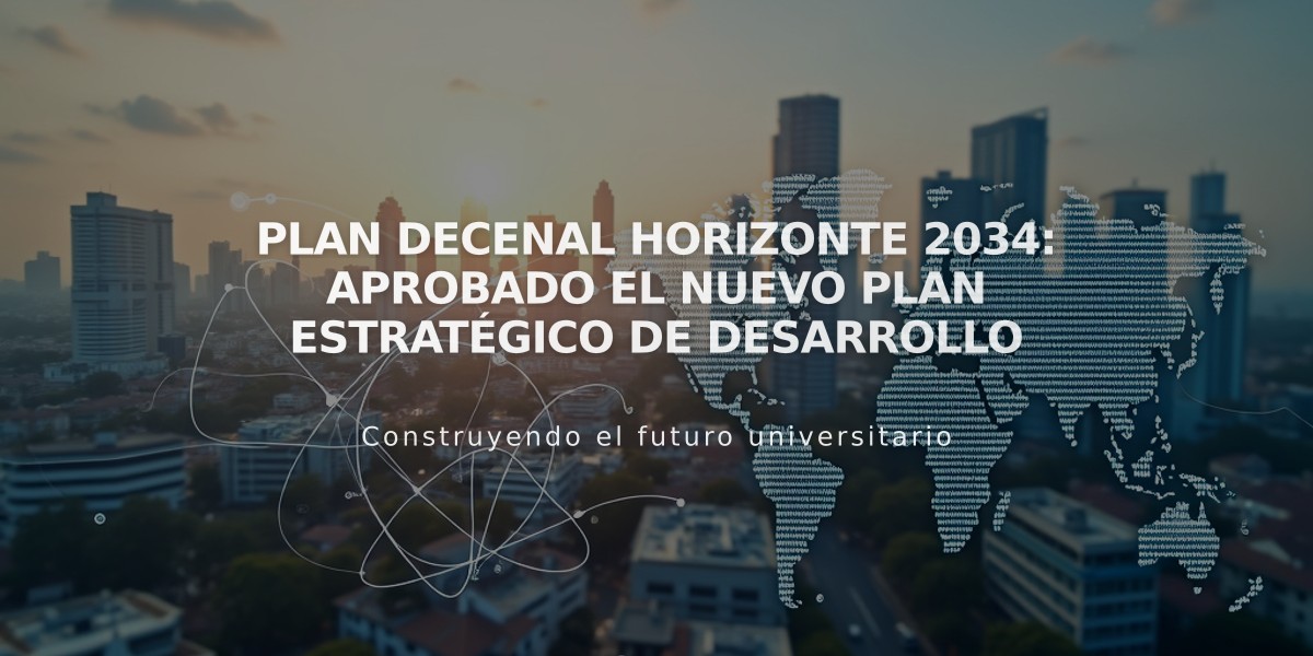 Plan Decenal Horizonte 2034: Aprobado el nuevo plan estratégico de desarrollo