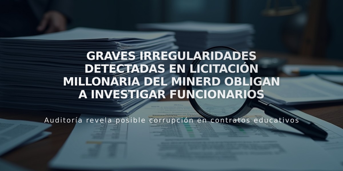 Graves irregularidades detectadas en licitación millonaria del MINERD obligan a investigar funcionarios