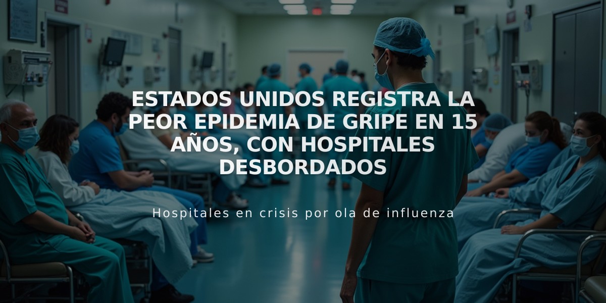 Estados Unidos registra la peor epidemia de gripe en 15 años, con hospitales desbordados