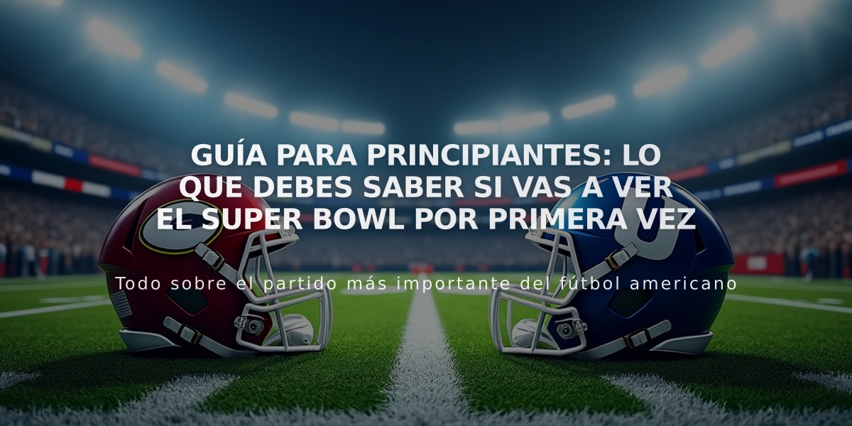 Guía para principiantes: Lo que debes saber si vas a ver el Super Bowl por primera vez