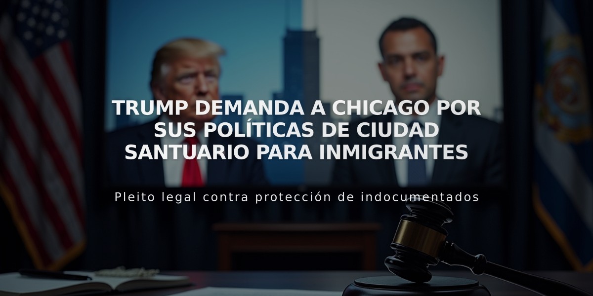 Trump Demanda a Chicago por sus Políticas de Ciudad Santuario para Inmigrantes