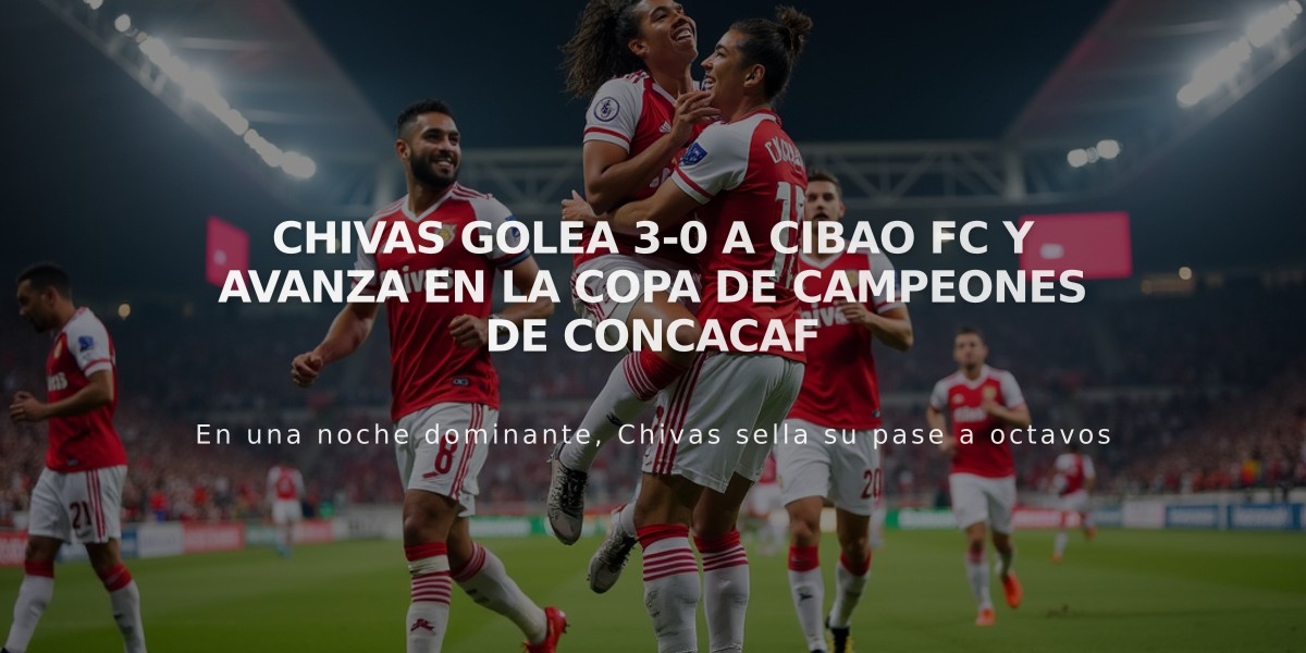 Chivas golea 3-0 a Cibao FC y avanza en la Copa de Campeones de Concacaf