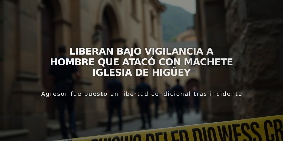 Liberan bajo vigilancia a hombre que atacó con machete iglesia de Higüey