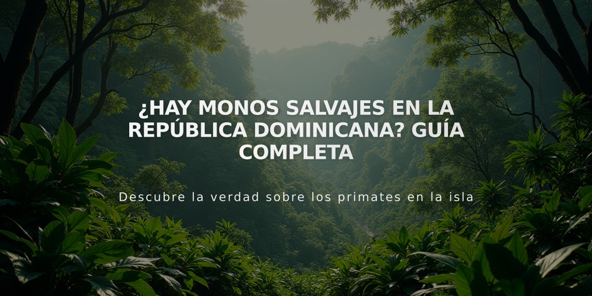 ¿Hay monos salvajes en la República Dominicana? Guía completa