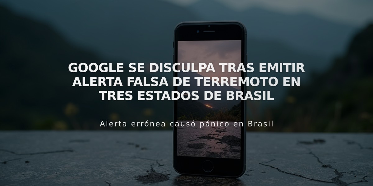 Google se disculpa tras emitir alerta falsa de terremoto en tres estados de Brasil