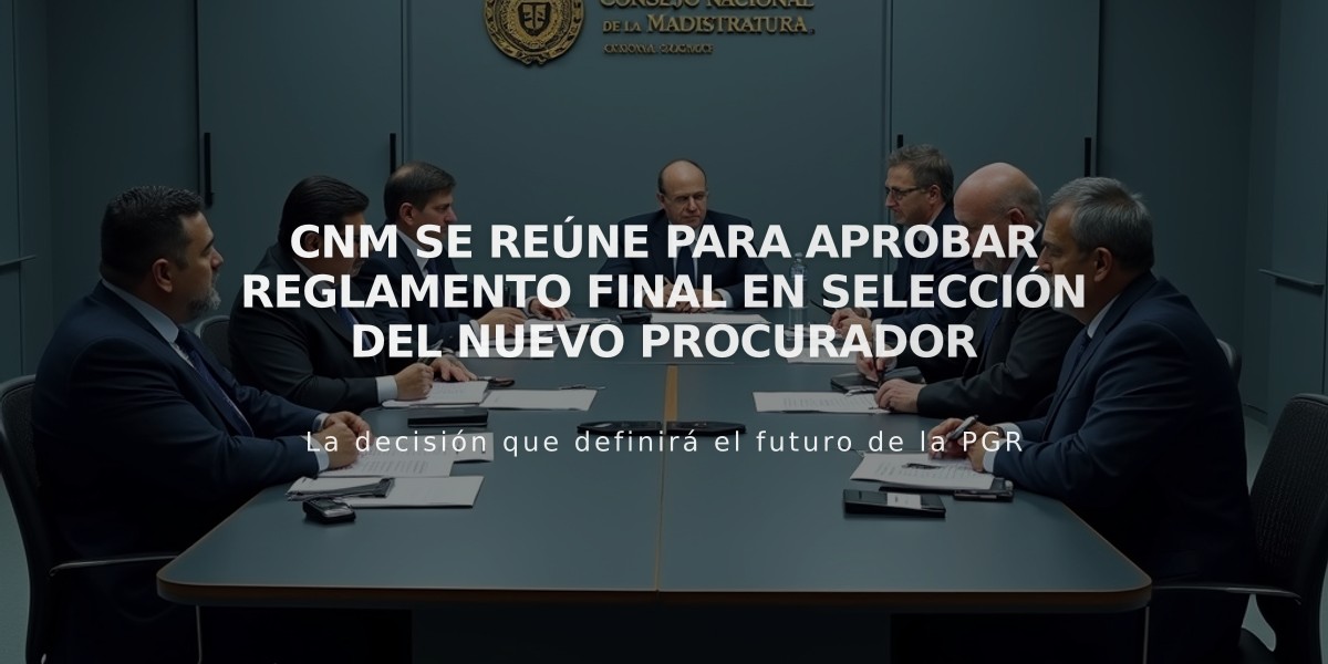 CNM se reúne para aprobar reglamento final en selección del nuevo procurador