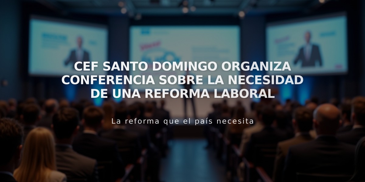 CEF Santo Domingo organiza conferencia sobre la necesidad de una Reforma Laboral