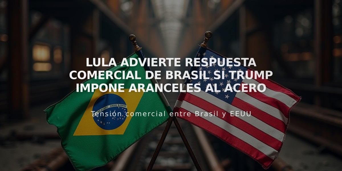 Lula advierte respuesta comercial de Brasil si Trump impone aranceles al acero