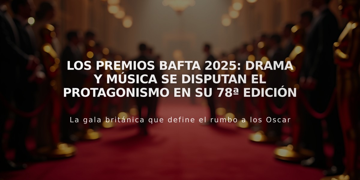 Los Premios BAFTA 2025: Drama y música se disputan el protagonismo en su 78ª edición