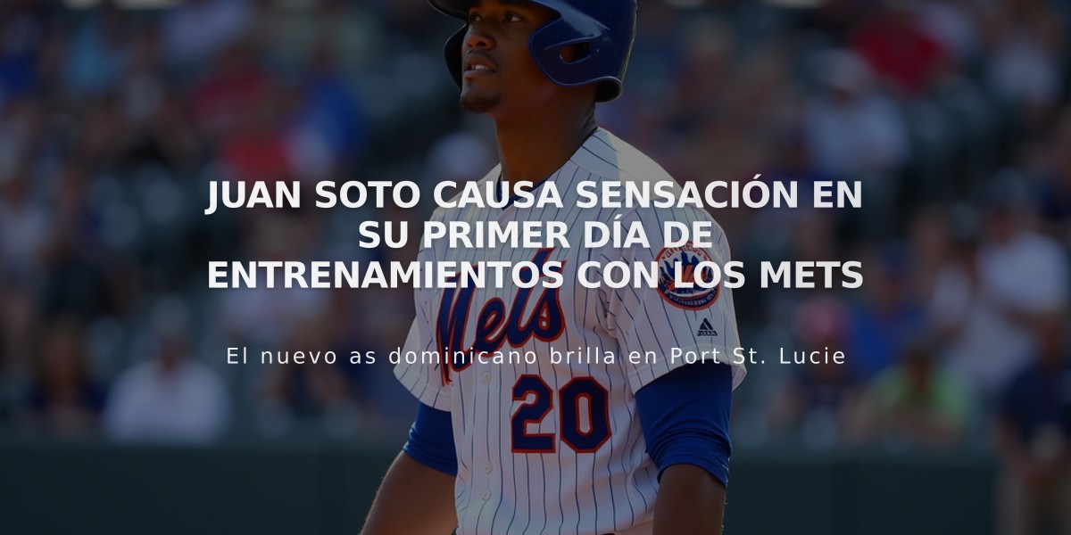 Juan Soto causa sensación en su primer día de entrenamientos con los Mets