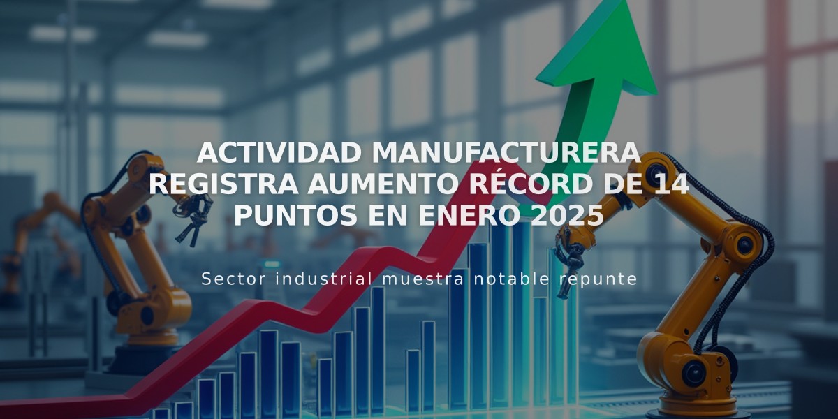 Actividad manufacturera registra aumento récord de 14 puntos en enero 2025