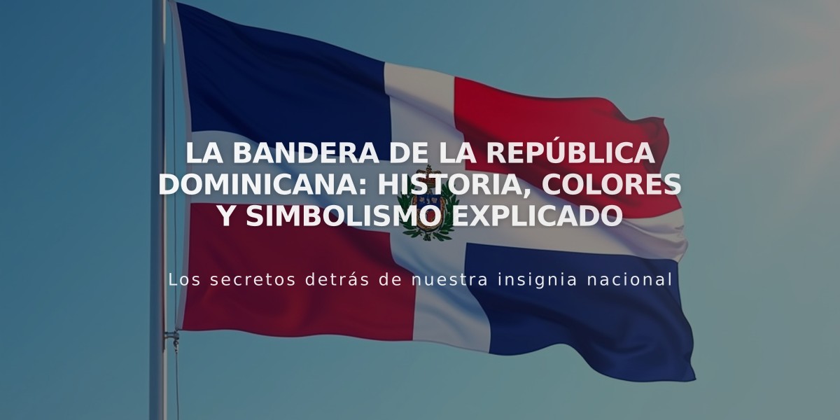 La Bandera de la República Dominicana: Historia, Colores y Simbolismo Explicado