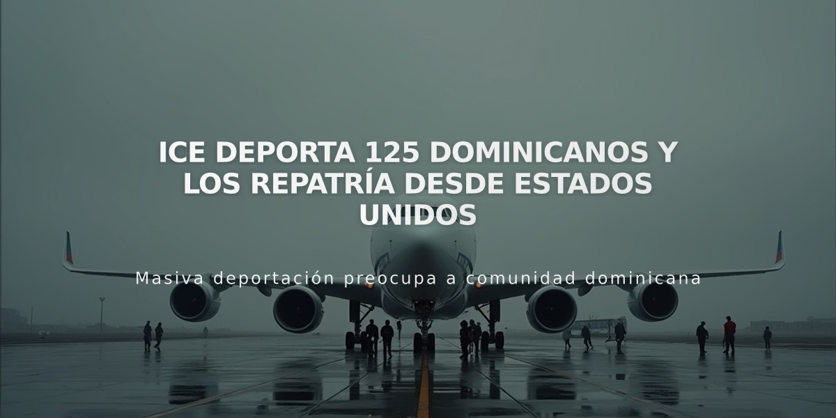 ICE deporta 125 dominicanos y los repatría desde Estados Unidos