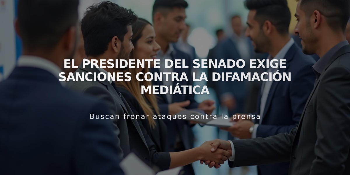 El presidente del Senado exige sanciones contra la difamación mediática