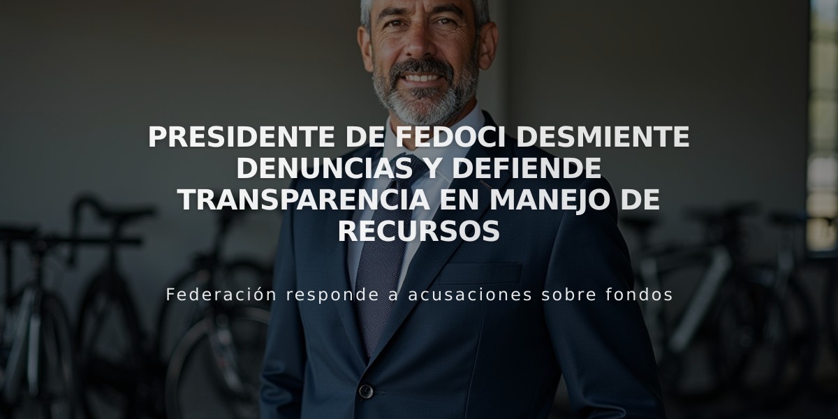 Presidente de Fedoci desmiente denuncias y defiende transparencia en manejo de recursos