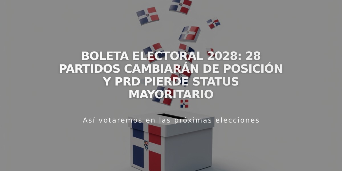 Boleta electoral 2028: 28 partidos cambiarán de posición y PRD pierde status mayoritario