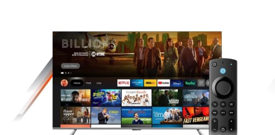 Menú de streaming en televisor