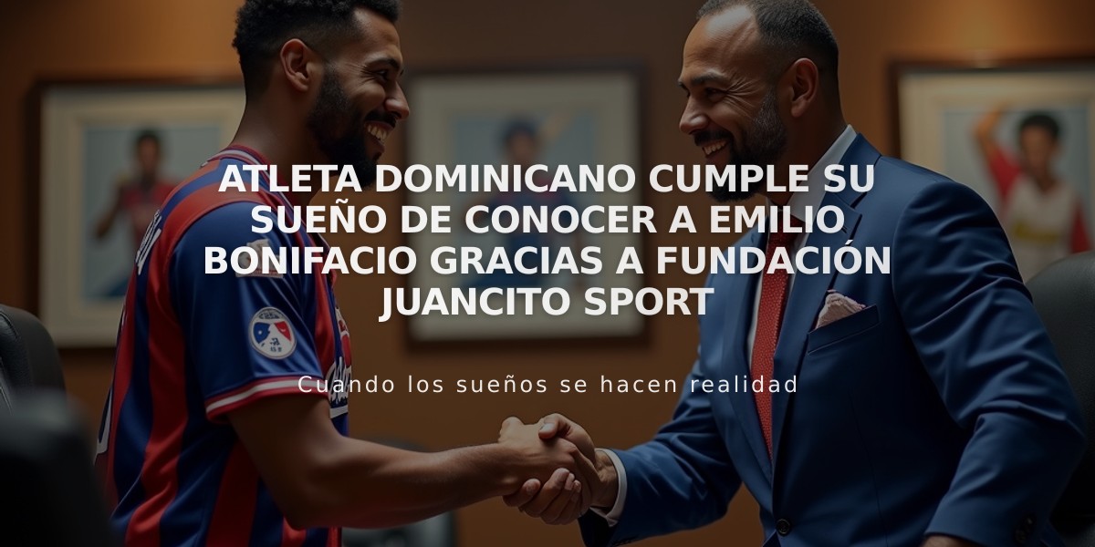 Atleta dominicano cumple su sueño de conocer a Emilio Bonifacio gracias a Fundación Juancito Sport