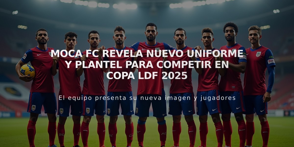 MOCA FC revela nuevo uniforme y plantel para competir en Copa LDF 2025