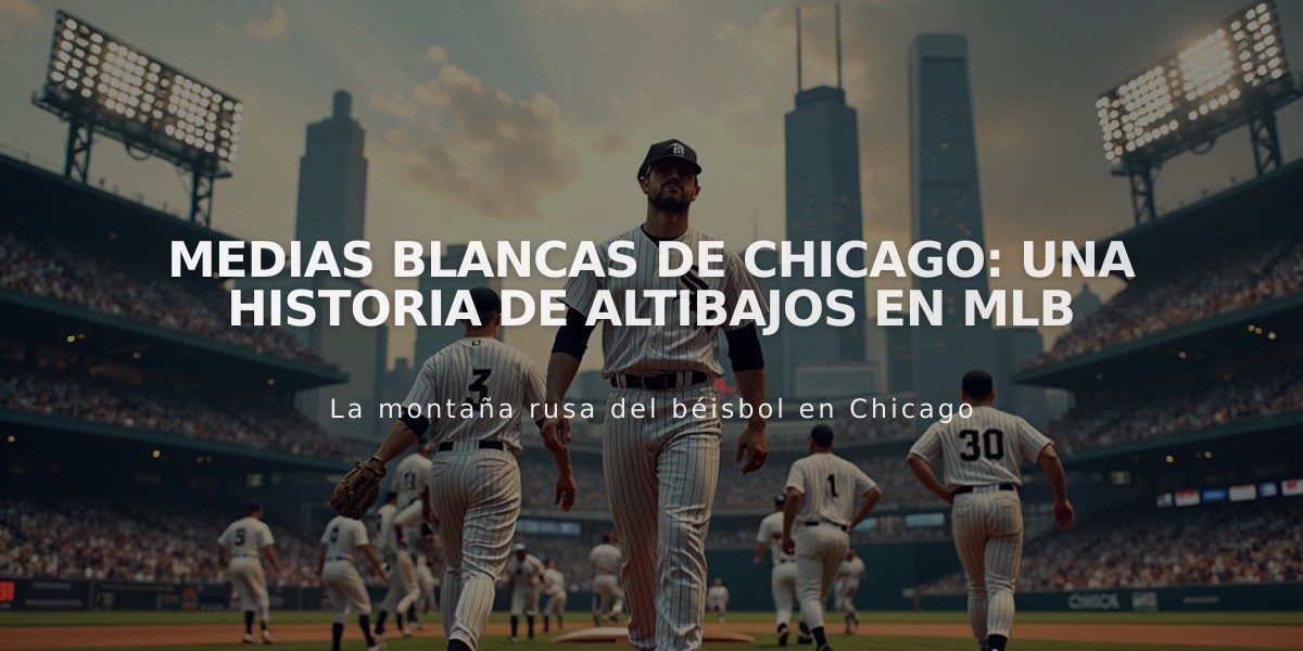 Medias Blancas de Chicago: Una historia de altibajos en MLB