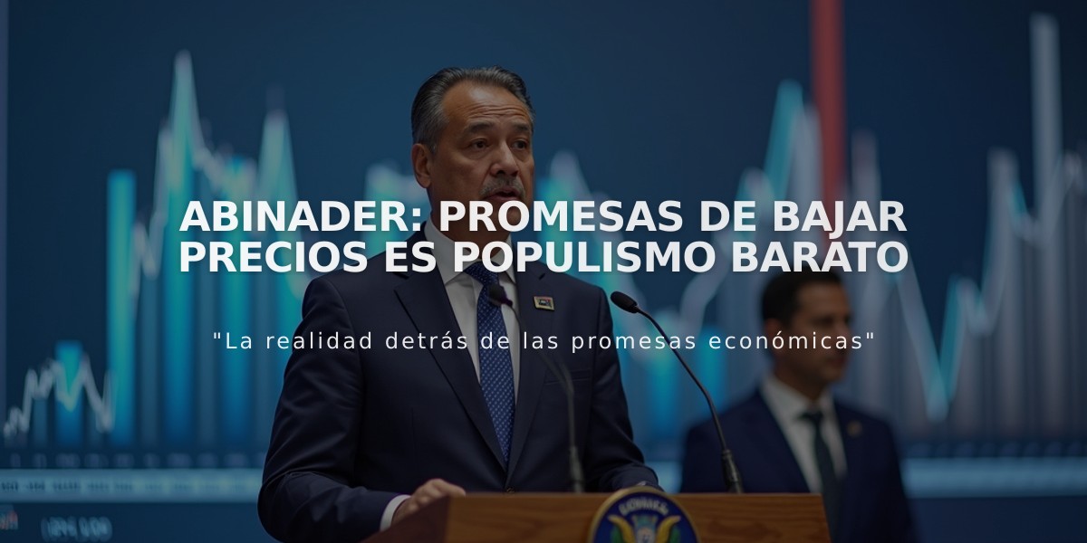 Abinader: Promesas de bajar precios es populismo barato