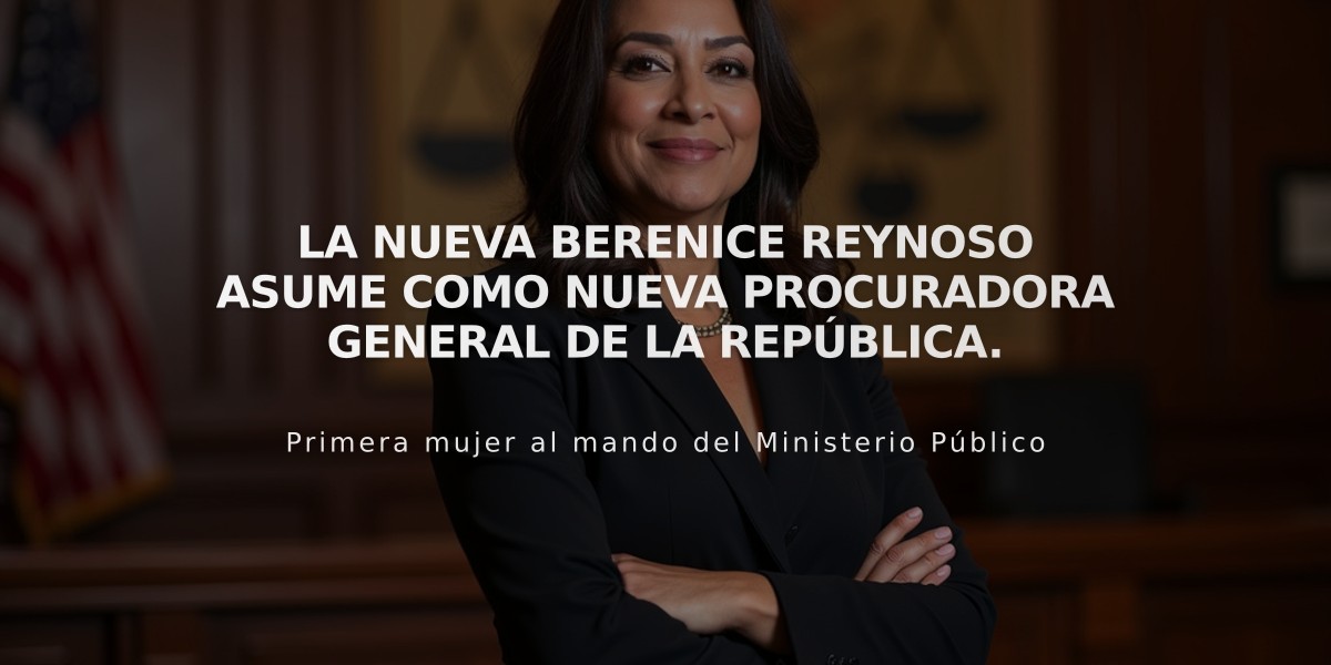 La nueva Berenice Reynoso asume como nueva procuradora general de la República.