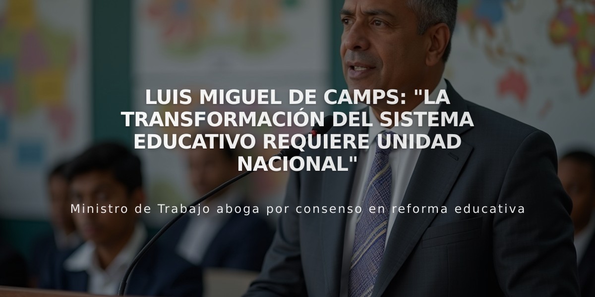 Luis Miguel De Camps: "La transformación del sistema educativo requiere unidad nacional"