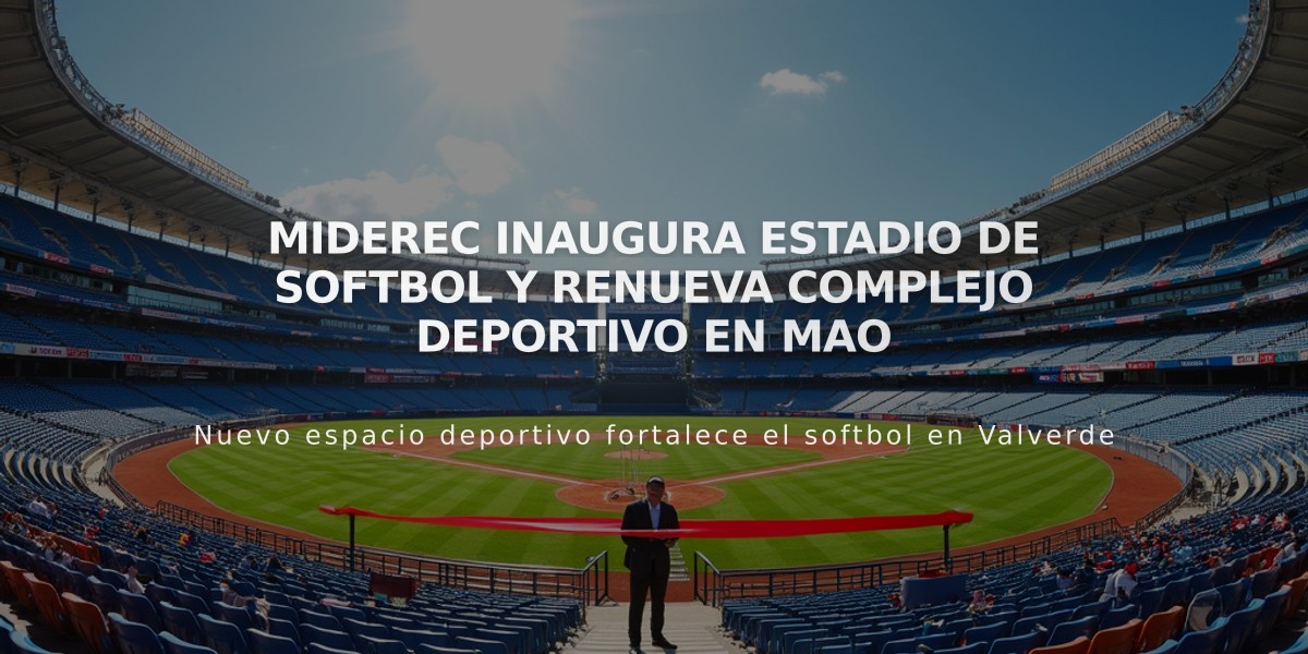 Miderec inaugura estadio de softbol y renueva complejo deportivo en Mao