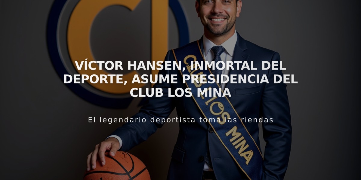 Víctor Hansen, inmortal del deporte, asume presidencia del Club Los Mina