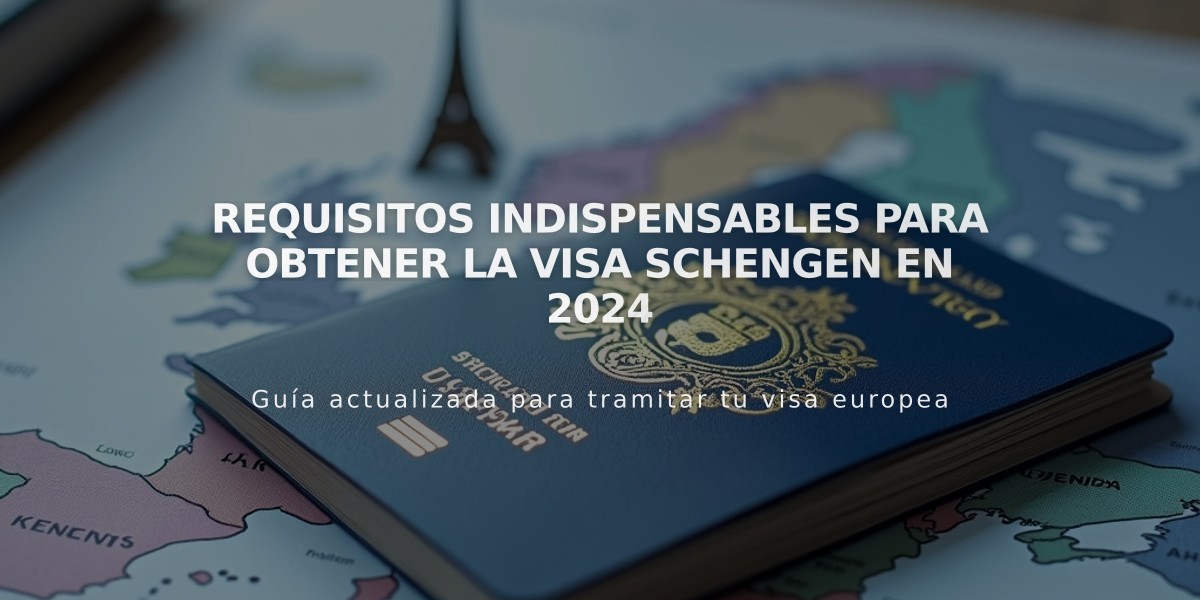 Requisitos indispensables para obtener la visa Schengen en 2024