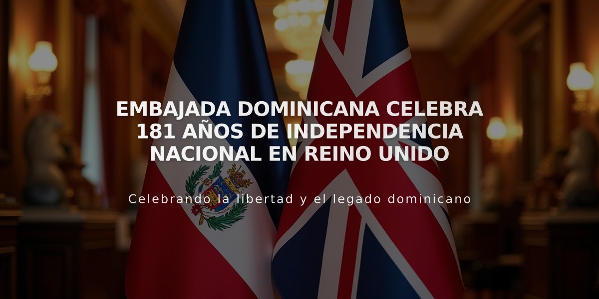 Embajada Dominicana celebra 181 años de Independencia Nacional en Reino Unido