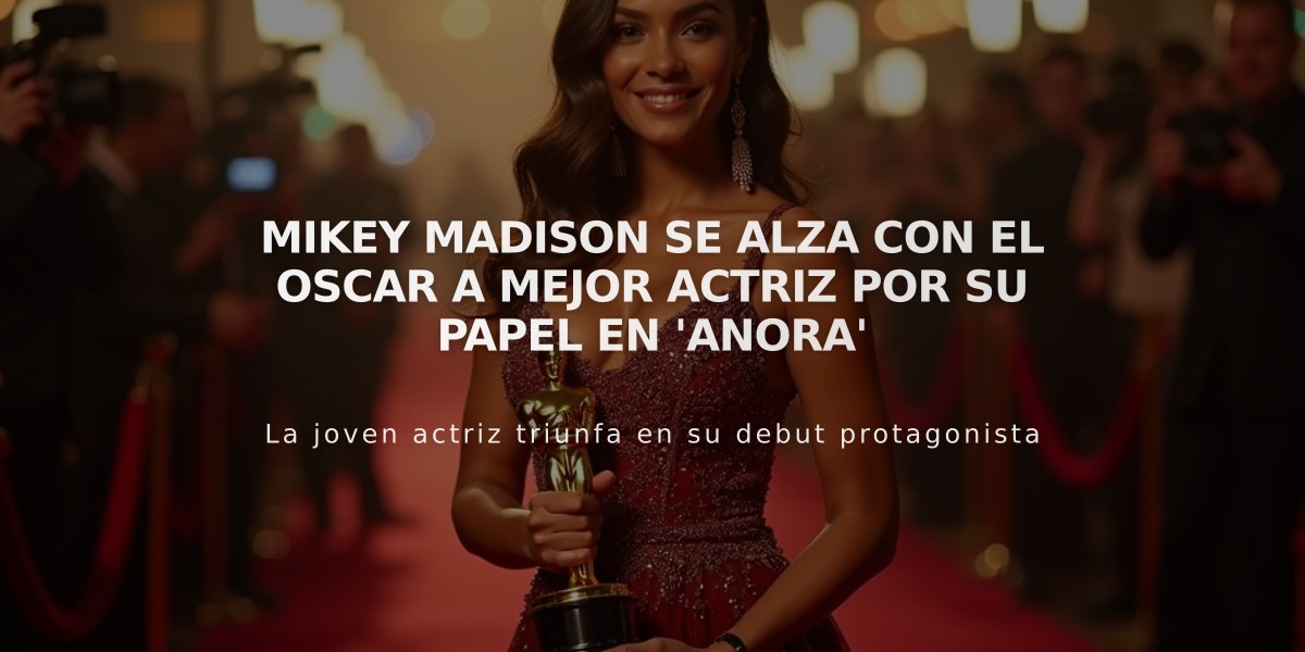 Mikey Madison se alza con el Oscar a Mejor Actriz por su papel en 'Anora'