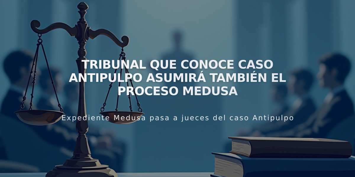 Tribunal que conoce caso Antipulpo asumirá también el proceso Medusa