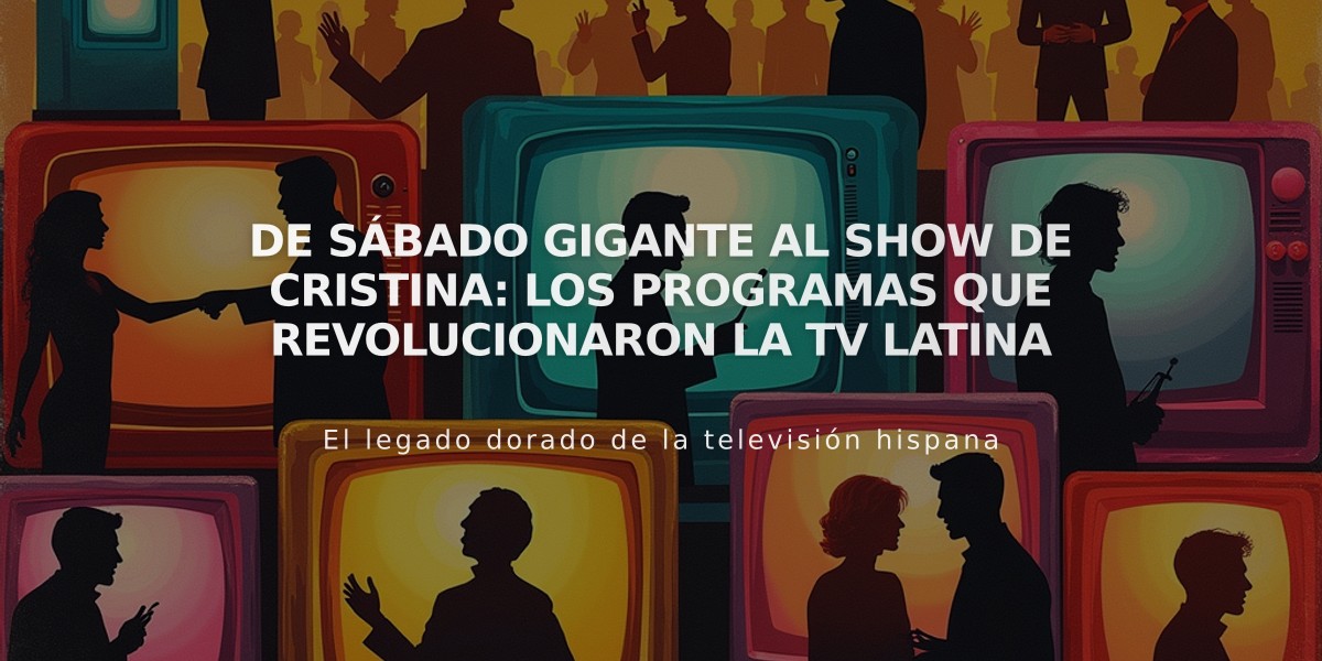 De Sábado Gigante al Show de Cristina: Los programas que revolucionaron la TV latina