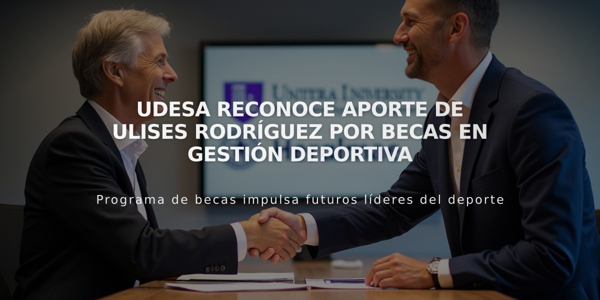 UDESA reconoce aporte de Ulises Rodríguez por becas en gestión deportiva