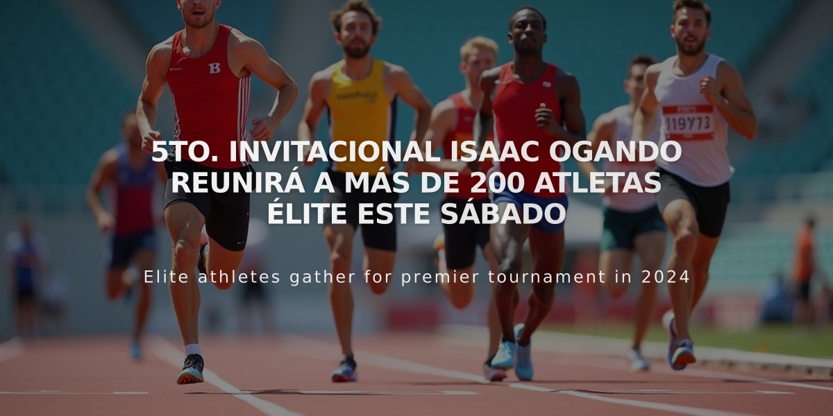 5to. Invitacional Isaac Ogando reunirá a más de 200 atletas élite este sábado