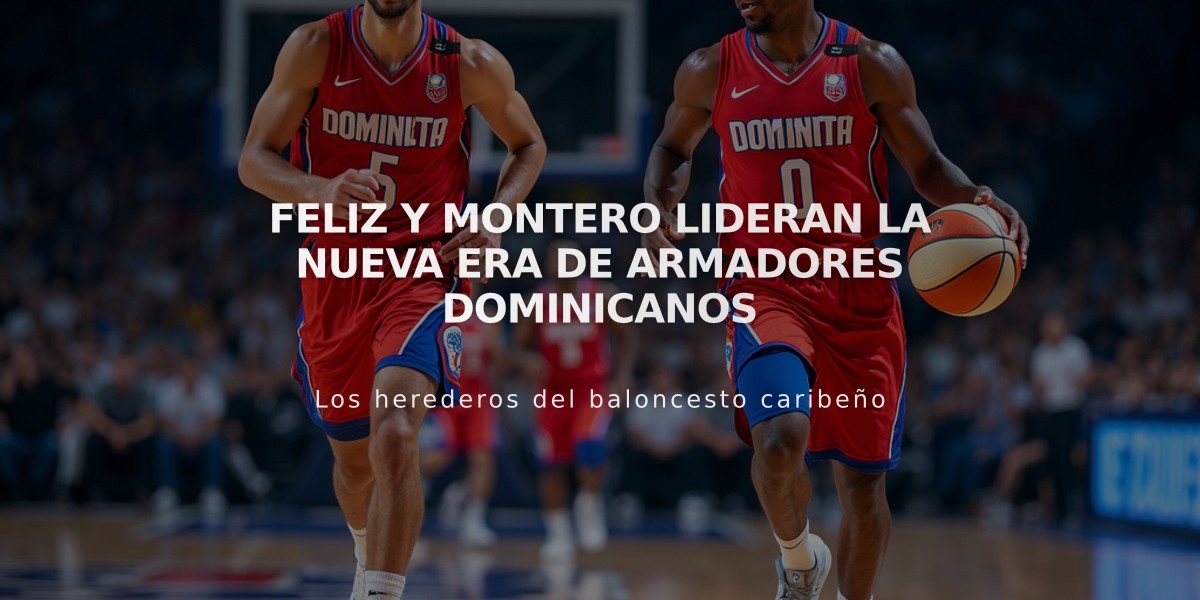 Feliz y Montero lideran la nueva era de armadores dominicanos